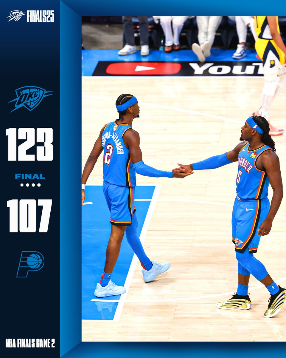 雷霆在主场以123-107击败步行者，将总比分扳成